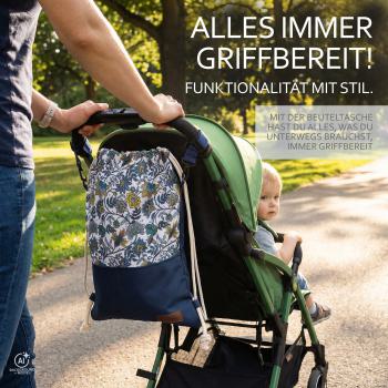 Preview: BAMBINIWELT leichte Kinderwagentasche universal BEUTEL Organizer Einkaufstasche